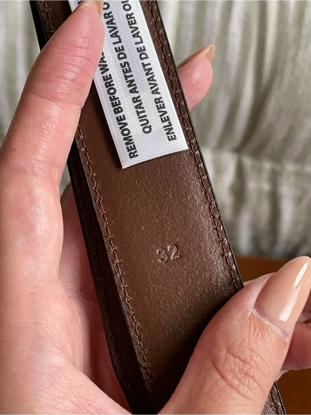 Men’s J Crew Genuine Leather Belt Size 32 Brown